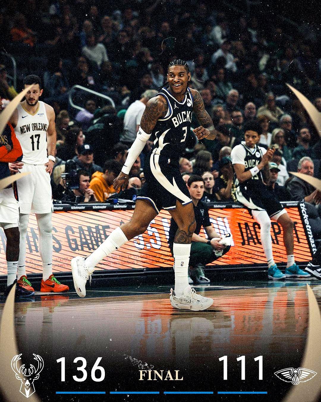 雄鹿轻取雄鹿，豪取七连胜